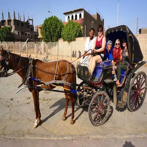 Romantische Stadtrundfahrt durch Luxor mit der Pferdekutsche
