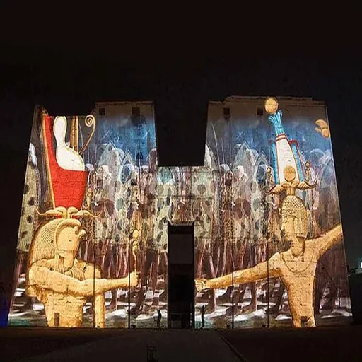 Ton-und-Licht-Show am Philae-Tempel in Assuan