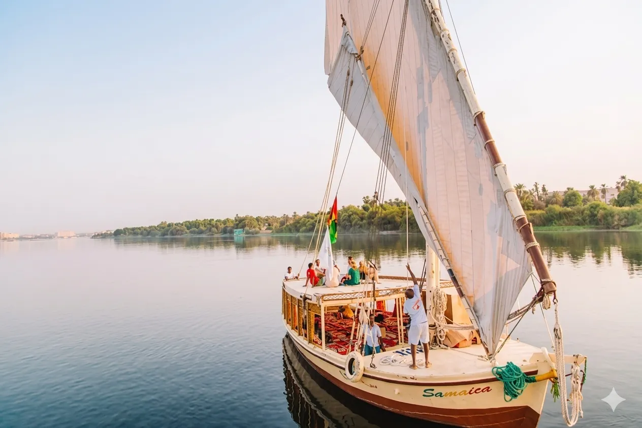 Private Felukenfahrt bei Sonnenuntergang in Luxor