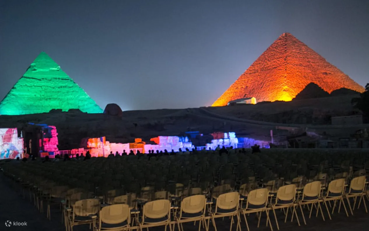 Private Ton-und-Licht-Show bei den Pyramiden von Gizeh