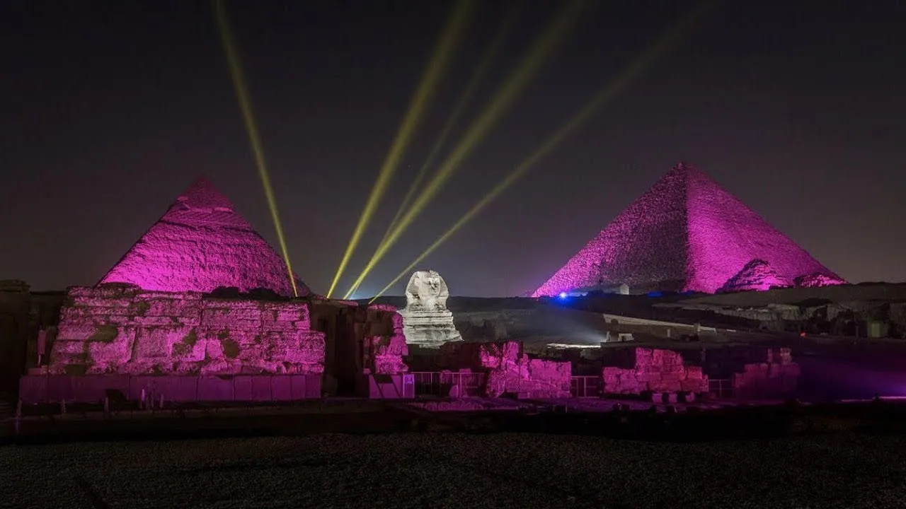 Private Ton-und-Licht-Show bei den Pyramiden von Gizeh