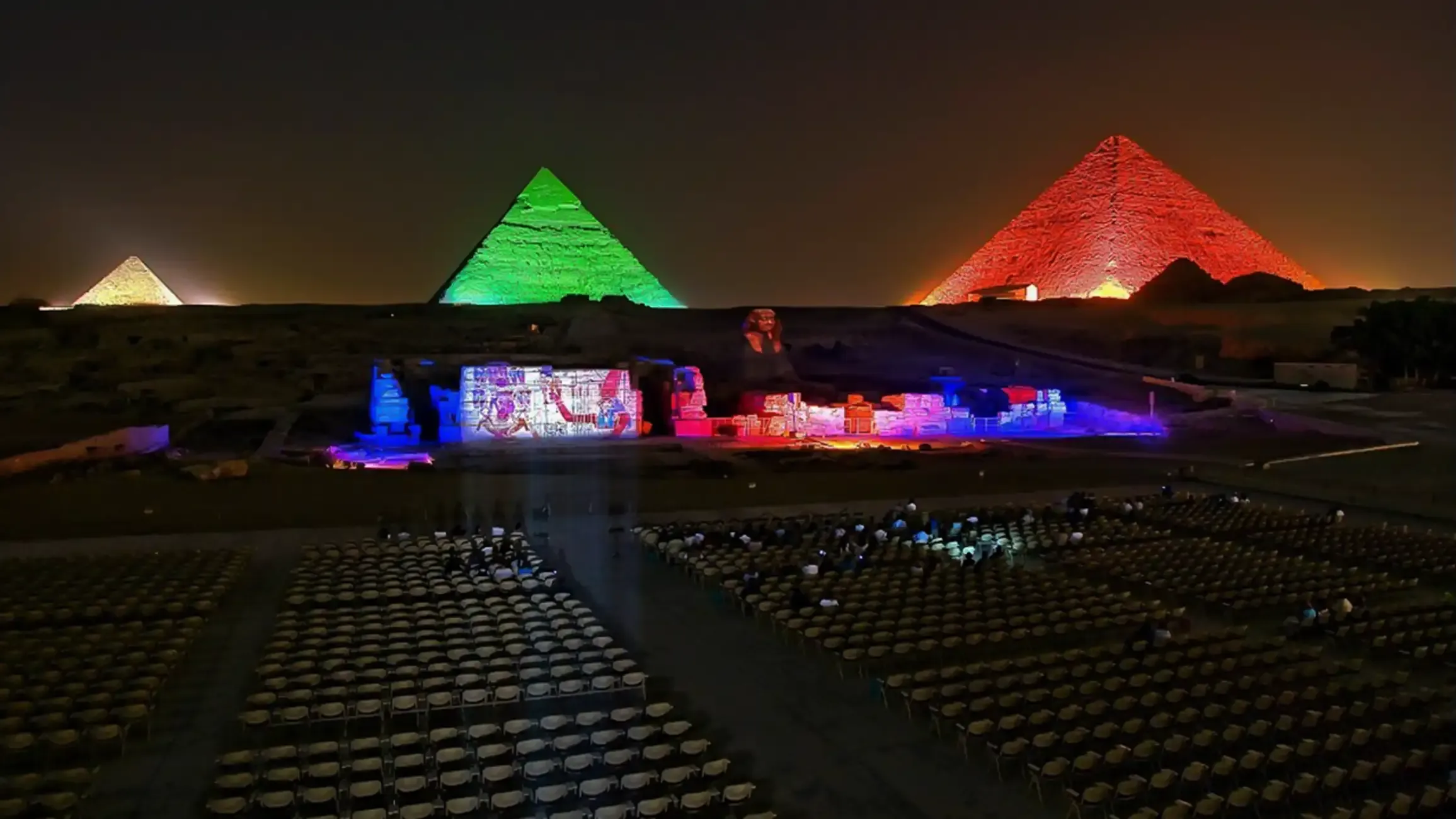 Private Ton-und-Licht-Show bei den Pyramiden von Gizeh